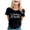 Black, variant on Women's Summer T Shirts Casual Short Sleeve Crew Neck Bride Letter Print Wedding Party Slim fit Tops Red XXL
