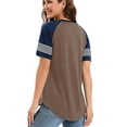 thumbnail image 4 of Ltctricy Women's T Shirts 2025 Fashion Crew Neck Short Sleeve Color Block Tunic Tops Soft Casual Tee Blouses, 4 of 7