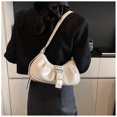 thumbnail image 5 of FENOHREFE Elegant Armpit Purse PU Leather Handbag with Buckles Ornament Shoulder Bag For Office Shopping And Casual Travel, 5 of 8