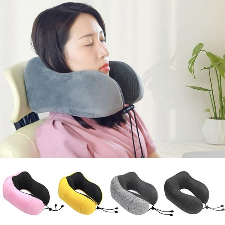 Cute Travel Pillow For Kids & Adults, Pure Memory Foam U-shaped Neck Pillow  With Eye Mask, Comfortable Head Support Travel Accessories For Airplane-d