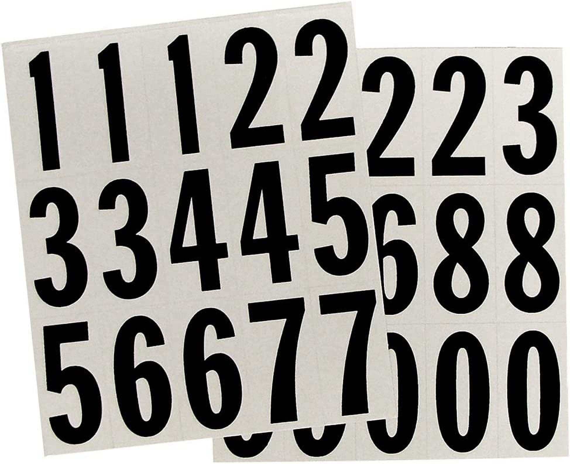 Hy-Ko Reflective Number Vinyl Stickers - 2 In, Multicolor, Adhesive, 26 Piece Set