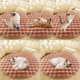 thumbnail image 7 of Lanola Deluxe Plush Dog Crate Beds, Washable Soft Shaggy Round Cat Sleeping Mat Pad, Kitten Supplies for Indoor Pets, Anti-Slip Area Rugs for Living Room Bedroom(Gray,15in), 7 of 7