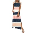 thumbnail image 1 of TaTaai Women's Fashion Solid Color Round Neck Sleeveless Knee Length Dress Casual Loose Waist Design with Side Pockets Soft Breathable Material for Spring Summer Daily Outings Gift, 1 of 6