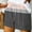 002 Gray, variant on Women's Summer Shorts Trendy Striped Lightweight Beach Shorts Elastic Waist Wide Leg Shorts with Pockets