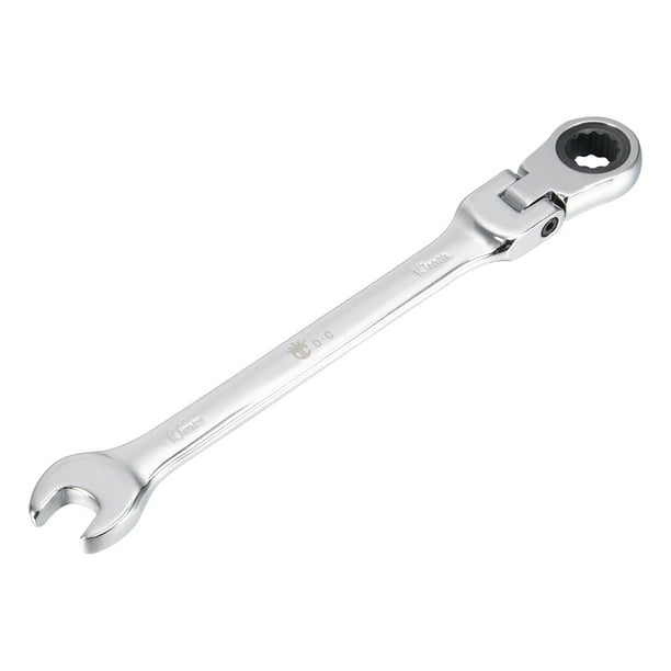 Metric 10mm Flex Head Ratchet Combination Wrench Polish Chrome Finish Cr V