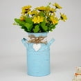 thumbnail image 5 of Ludlz Vintage Metal Galvanized Flower Vase - Farmhouse French Bucket - Table Centerpiece Rustic Home Decor for Fresh and Dried Floral Arrangements for Home and Weddings, 5 of 7