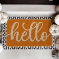 thumbnail image 2 of Orange Hello Fall Doormat, Autumn Home Decor Low-Profile Switch Rug Door Mat Floor Mat for Indoor Outdoor 17x29 Inch, 2 of 6