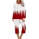 thumbnail image 2 of Puntoco Conjunto Capris de Manga Larga con Cuello Redondo y Estampado navideño para Mujer Puntoco Puntoco-6864, 2 of 5
