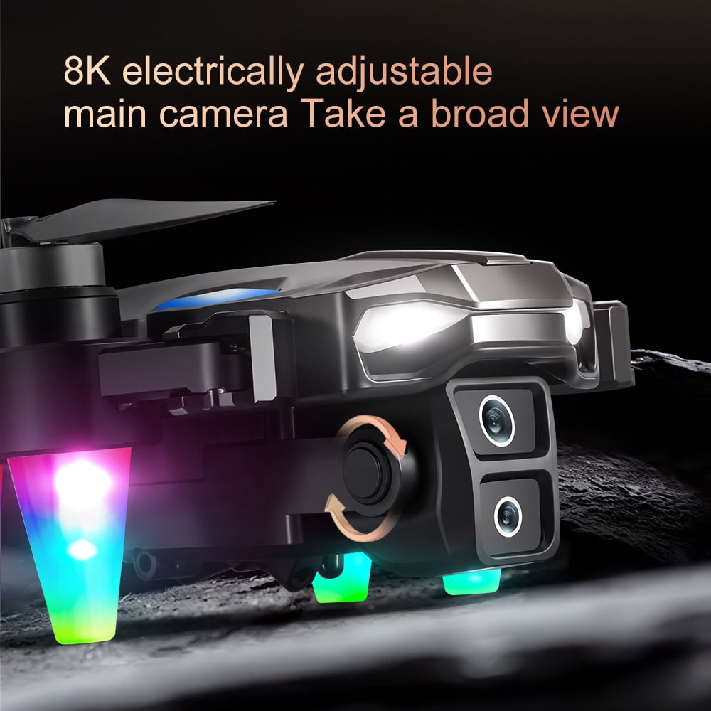 HNZENBW Drone with 4K HD Dual Camera for Kids Adults,RC Foldable FPV Quadcopte with 2 Modular 1800mAh Batteries for 40 Mins, Brushless Motor,Black