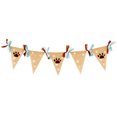 thumbnail image 2 of KAKOWELY Banderines de arpillera con diseño de huellas de perro de lino, suministros decorativos para fiestas de mascotas, banderines de arpillera, color azul, 2 of 5