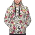 thumbnail image 2 of Bingfone Roses Mixed Zebra Men's Drawstring Hoodie Long Sleeve Pocket Sweatshirts-4X-Large, 2 of 6