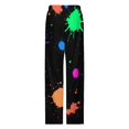 thumbnail image 4 of Novelty Colorful Neon Paint-2 Pajamas For Women Loose Retro Night Pajama Pants Comfortable Sleepwear Bottoms Homewear, 4 of 6