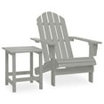 thumbnail image 1 of vidaXL Garden Adirondack Chair with Table Solid Fir Wood Grey, 1 of 3
