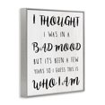 thumbnail image 2 of Stupell Industries Traditional Sassy Bad Mood Attitude Gray Framed Giclee Art, 16 x 20, by Lil' Rue, 2 of 7
