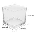 thumbnail image 2 of Raindrops 2pcs Clear Square Glass Vases Hydroponic Flower Vases for Table Decoration for Home Office Transparent Glass Planter for Hydroponic Plants, 2 of 8