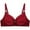 Wine Red, variant on beishanbush Clothing 2025 Bra Under $5 Women's Underwear Comfortable Soft Solid Color Bras Large Size Bra No Ring Gathering Bra