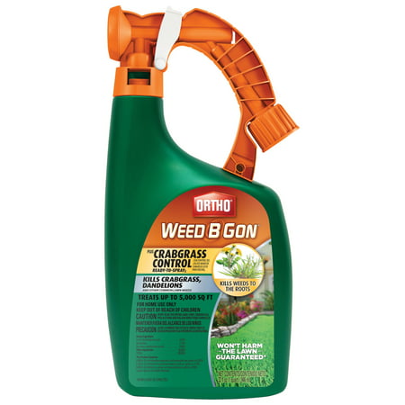Ortho Weed B Gon MAX Plus Crabgrass Control Weed Killer for Lawns Ready-To-Spray, 32