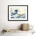 thumbnail image 5 of Impression d'Art Mural Encadrée Kanagawa Grande Vague Hokusai, 5 of 5