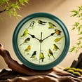 thumbnail image 5 of DESIGNICE 25Cm Musical Birds Wall Hanging Sound Clock Room Decoration Decorative Green Frame Melody Clock for Bedroom Housewarming Gift, 5 of 7