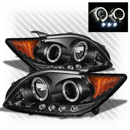 Upgrade Rotor Head - 2008-2010 tC Black Halo LED Projector Headlights Front Lamp Upgrade Replacement Pair Left+Right 2009
