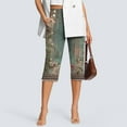 thumbnail image 2 of Bovemsi Women's High Waisted Yoga Capris Pants Crop Work Summer Casual Slacks Dress Pant High Waisted Leggings, 2 of 6