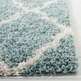 thumbnail image 6 of SAFAVIEH Daley Geometric Plush Shag Runner Rug, Seafoam/Ivory, 2'3" x 10', 6 of 9