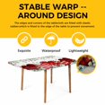 thumbnail image 4 of Valentine's Day Table Cloths for 3 Foot Rectangle Tables, Red Love Heart Eucalyptus Floral Grey Plaid Patio Waterproof Elastic Fitted Tablecloths, Washable Rectangular Table Cover for Camping, 4 of 8