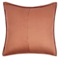 thumbnail image 2 of Pemberly Row 26x26" Velvet and Solid Cotton Euro Sham in Terracotta Orange, 2 of 6