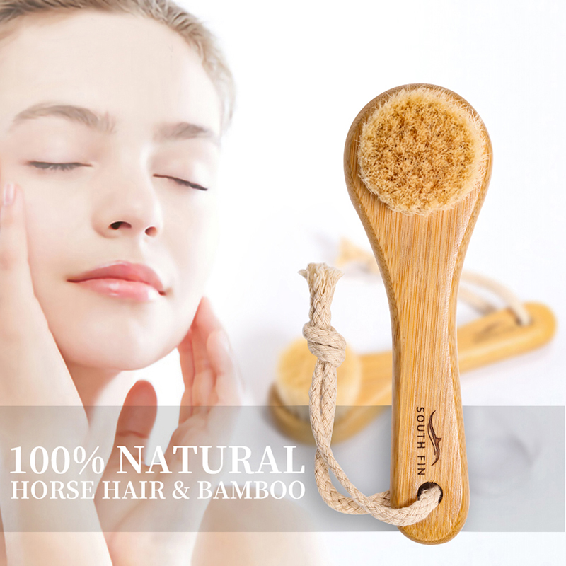 ZEDWELL Facial Cleansing Brush Bamboo Hair Facial Cleansing Massage Face Care Brush Deep Pore Cleansing