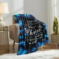 thumbnail image 2 of Christian Gifts for Women Inspirational Religious Blanket Bible Verse Prayer Flannel Throw Blanket Catholic Spiritual Faith Ultra Soft Healing Blanket 50"X 40", 2 of 5