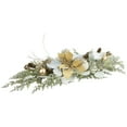 thumbnail image 2 of Northlight Glittered Poinsettia and Ornaments Christmas Pillar Candle Holder - 24", 2 of 5
