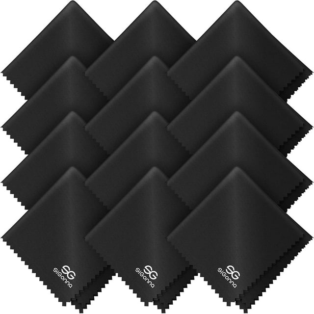 Microfiber Cleaning Cloth for Glasses - Eyeglass Cleaning Cloth - Lens Cleaning Cloth - Microfiber Glasses Cleaning Cloth for Phone, Screens, Camera Lens Cleaner - 12 pcs