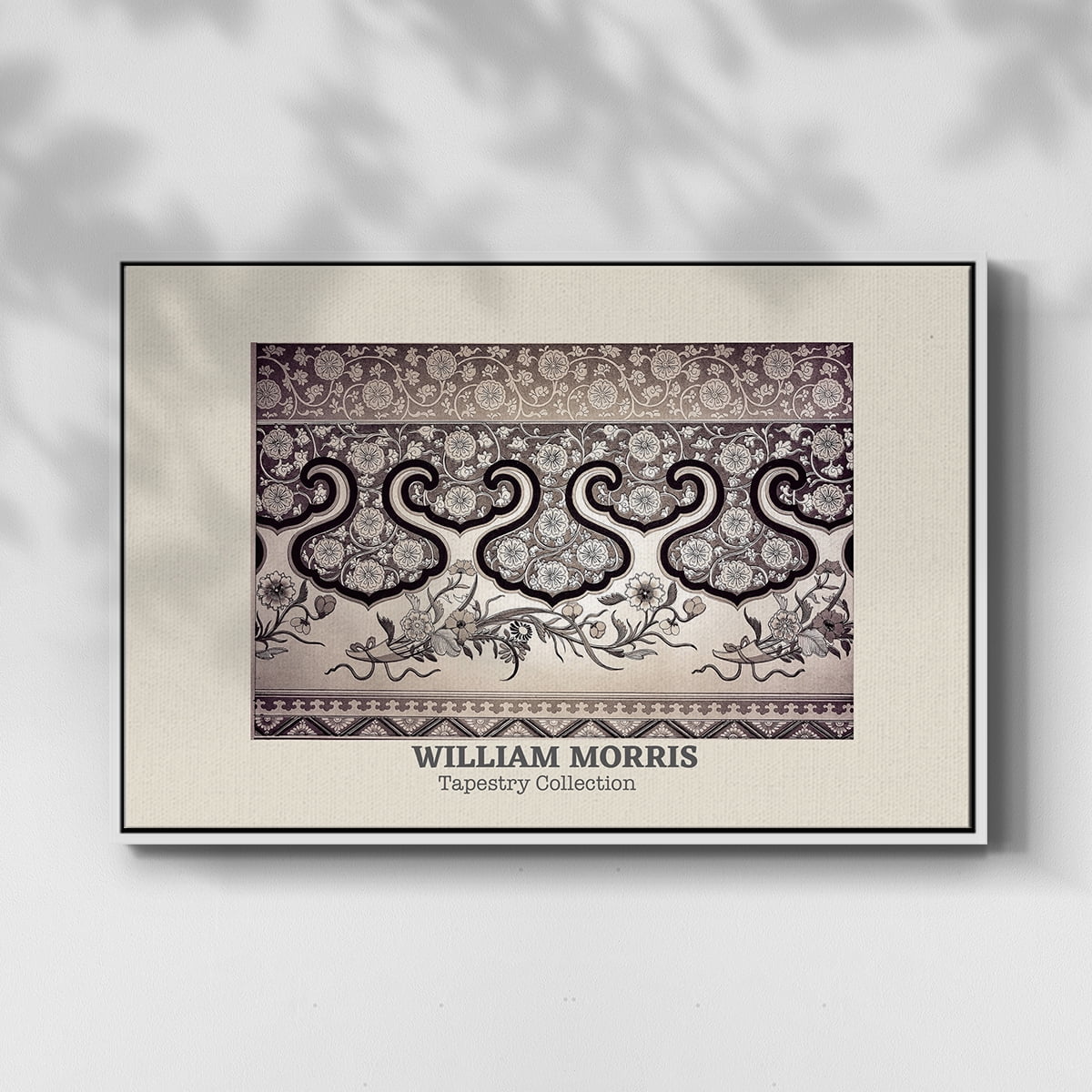 Vintage Abstract Print-XXXIII Framed in White Wood Gallery Wrapped Canvas 27 in. x 41 in.