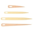 thumbnail image 3 of Miangastore Knitting Needles Crochet Hooks Natural Wood Point 4Pcs 20X2Cm, 3 of 8