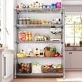 thumbnail image 4 of REIBII 5-Tier Wire Shelving Unit for Pantry & Kitchen,35.5"W x 14"D x 71"H Adjustable Metal Storage Shelves,Chrome Organizer Rack, 4 of 9
