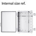 thumbnail image 4 of Caja de conexiones Gratury Caja de plástico impermeable IP67 para proyectos eléctricos Cubierta gris con bisagras Incluye placa de montaje y soporte de pared 370??70??50 mm (14.6"??0.6""??.9""), 4 of 6