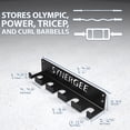 thumbnail image 3 of Synergee Support de Barre 1, 2 Ou 5 pour Barres. Support Vertical Suspendu pour Barres. Tient Bars, Curl Bars, Hex Bars, Tricep Bars. Excellent Rangement Compact et Vertical. Organisation pour Maison, Commercial, Garage Gyms., 3 of 6