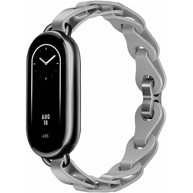 XIHAMA pour Xiaomi Smart band 8 / Xiaomi Smart band 9 band Bracelet de Remplacement en silicone design Ajouré miband 8 band Chaîne Ceinture miband 8/9 Ceinture Bracelet de Remplacement Respirant
