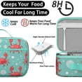 thumbnail image 4 of Marine Adorable Crab Lunch Box Men Women Strap Lunch Bag Reusable Cooler Lunch Box for Daily Use Office, 4 of 6