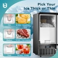 thumbnail image 3 of EUHOMY 80lbs Under Counter Ice Maker, Built-In Commercial Cube Ice Machine with Drain Pump, Auto Clean, Black, 3 of 9