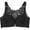 Black, variant on Wireless Bra for Women, Full Coverage Supportive Bra Seamless Push Up Breathable Bra Bust Shaping Wirefree Bra Criss Cross Back Seamless Push Up Daily Beach Wear, Wine 70AB