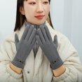 thumbnail image 5 of Women's Winter Thermal Touchscreen Gloves Windproof Velvet Slim Fit One Size, 5 of 5