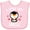 AD-Pink, variant on Inktastic I Love My Uncle with Cute Penguin and Hearts Girls Baby Bib