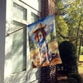 thumbnail image 2 of American English Coonhound Cowboy Welcome House Flag, 2 of 5