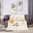 thumbnail image 6 of DouZhe Ultra-Soft Micro Fleece Lightweight Flannel Bed Blanket, Simple Cherries Flower Leaves Print Cozy Warm Throw Blankets, 80"x60", 6 of 7