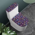 thumbnail image 2 of HELLHERO Footprint Lid Cover Set for Toilet & 2-Piece Round Toilet Lid Dust Cover & Elastic Edge for Hotel Home, 2 of 8