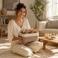 thumbnail image 1 of Foldable Storage Basket With Handle For Wardrobe Shelf Nursery Bedroom Living Room, 1 of 7