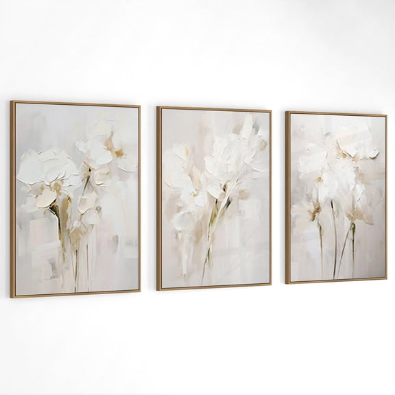 FCCUYE Boho Sage Green Neutral Botanical Wall Art Set of 3,Farmhouse Plant Wall Decor Leaf Flower Line Canvas Wall Art,Minimalist Green Boho Theme Art Botanical Floral Print Paintings Framed 12"x16"