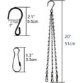 thumbnail image 2 of 4pcs 20 inch Black Hanging Basket Chain with Hooks Flower Plant Pot Replacement Chain Hanger for Bird Feeders,Planters,Lanterns and Ornaments, 2 of 5