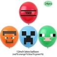 thumbnail image 5 of Minecraft Themed Kids Birthday Party Supplies Kit Balloons Banner Cupcake Cake Toppers Decor Set, 5 of 5